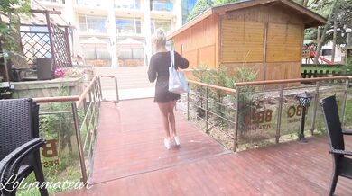 Step Mom shows me his pussy in a public place and after share a hotel room