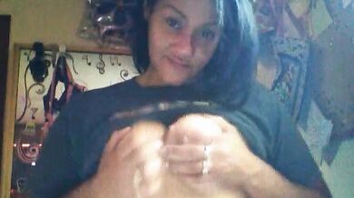 Sexxy playing with big breasts