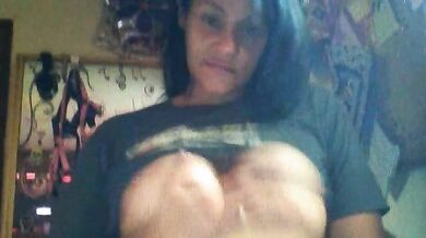 Sexxy playing with big breasts