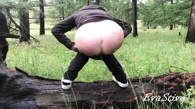 pissing sitting on a tree