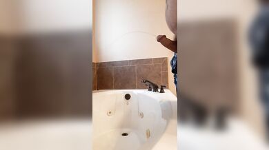 Bathtub Pissing With A Rough Cock