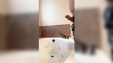 Bathtub Pissing With A Rough Cock