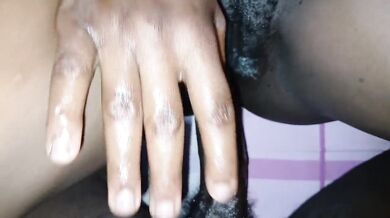 Ebony teen with tight and creamy pussy