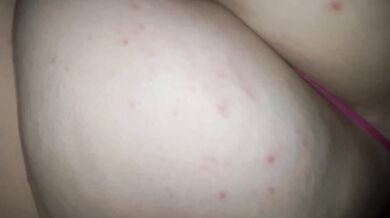 Beating my dick off in between my stepsister fat ass butt cheeks ????