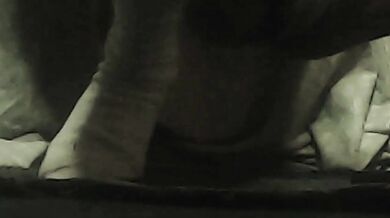 Busty and big-ass brunette Latin milf returns from the store and feels watched. He arrives and mastu