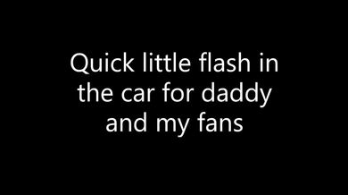 BBW pussy flash in the car