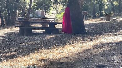 Little Red savaged by the Big Bad Wolf, sucks his dick and gets a facial