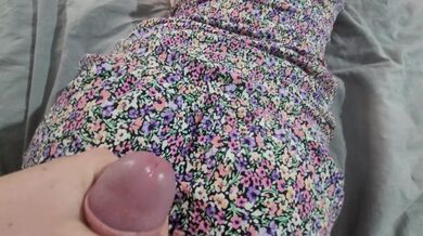 Rubbing Cock against My Stepsister's Perfect Ass and Pussy in Dress till Cum