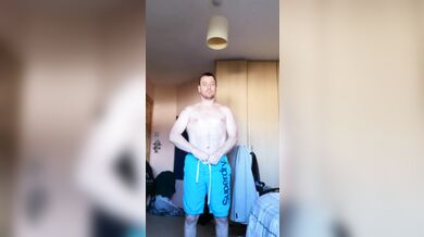 LongJohn0Hara getting out of his beach wear and going into the shower