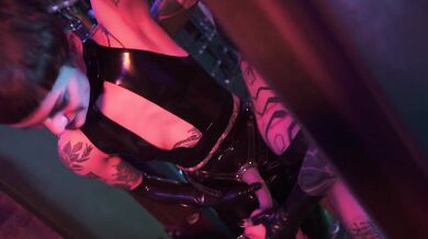 Latex Strapon Triple Domination with Mistress Ae, Mixstress Switch & Mushroom Sofi