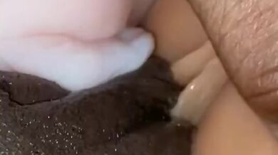 2 Clits grinding on my black pussy