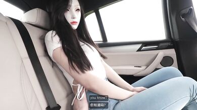 First Date with Beautiful Asian student ends in Wild Car Sex (Nubiles)