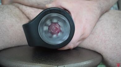 Beautiful cum from Automatic Male Masturbator