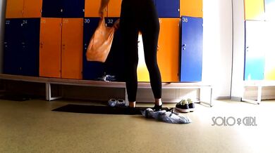 School locker room, innocent public masturbation