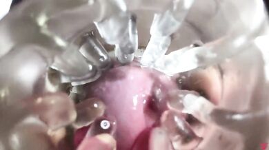 Close up camera in pussy. Sweet Cum inside pussy.