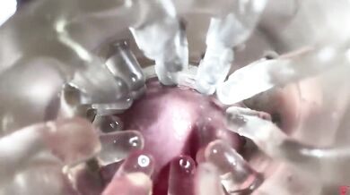 Close up camera in pussy. Sweet Cum inside pussy.