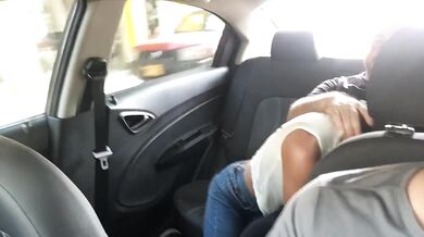 I give my boyfriend a wonderful blowjob in the back seat of the Uber