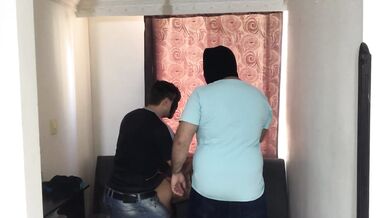 My boyfriend fucks me foursome while I eat his stepbrother's cock at the costume party