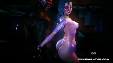 Jinx & Vi Fucked by Big Black Cock?UHD Interracial Threesome Animation
