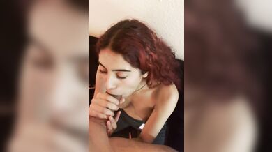 Petite Latina POV Blowjob with cum on face