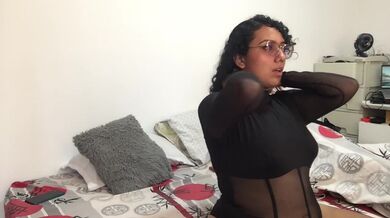My horny stepsister masturbates and makes video in my room