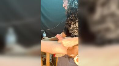 HUGE CUM SHOT in my Led Zeppelin tee BBC LATINO DICK COCK CUM CUM SPRAY cumshot