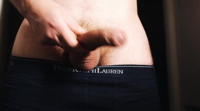 Soft floppy uncut dick playing