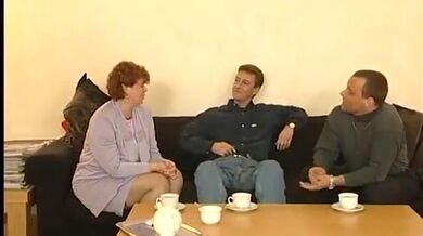 German Wife Threesome With Jean Pallett - Hairy Mature Milf Casting Hardcore Screw