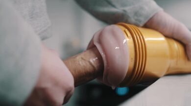 Big white dick fucking fleshlight in 4K