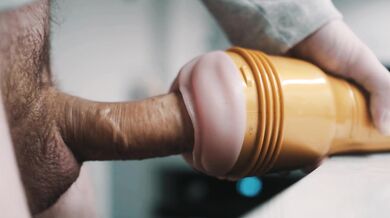 Big white dick fucking fleshlight in 4K
