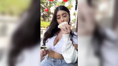 Busty Brunette Gives Head After Date