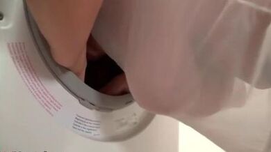 Busty brunette Josephine Jackson pleasures roommate in hostel bathroom