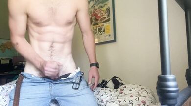 Trying to be quiet as I snuck away for a quick tug