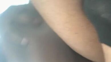 Ebony riding bbc in the car