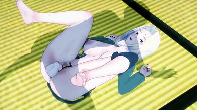 Naruto Tsunade wanted some drinks but swallowed cum instead