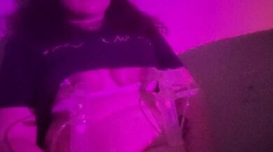 Solo milf masturbation with breast pump