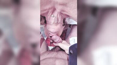 POV Stepmom deep throat BJ with Stepson, MILF Cougar Mature