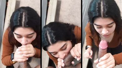 Indian Teen Giving Deep Blowjob To His Lover