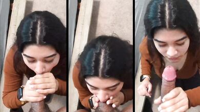 Indian Teen Giving Deep Blowjob To His Lover