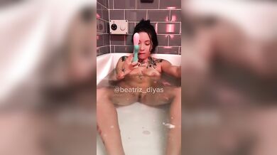 Hot brunette masturbating in the shower