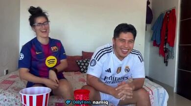 Namiqseiiin Soccer Joi Pov: Barcelona Vs Madrid Bet With Big Tits Step Sister