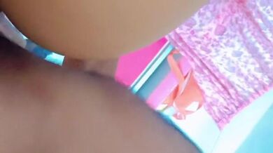 Drilling my wife's tiny pussy close up view