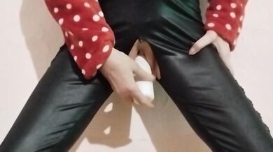 I Love To Screw My Pussy With A Big Toy In Black Stockings