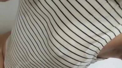 Curvy Girl Soaks Tank Top In Shower