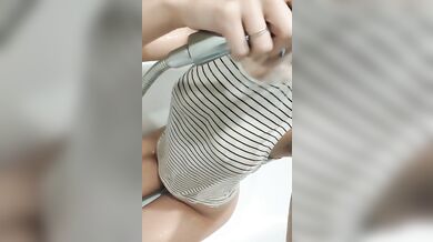 Curvy Girl Soaks Tank Top In Shower