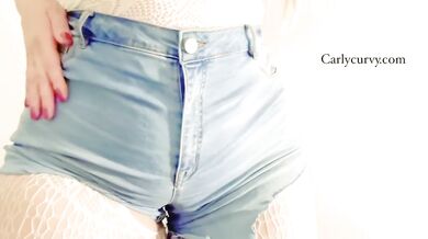 Very short shorts with fishnets is always fun!