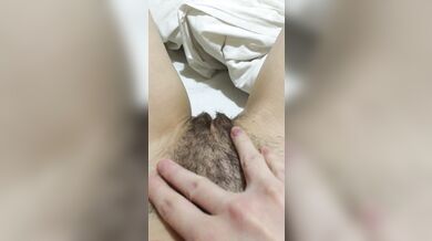 POV Look how hairy my pussy, full bush. Lick my pussy, please!