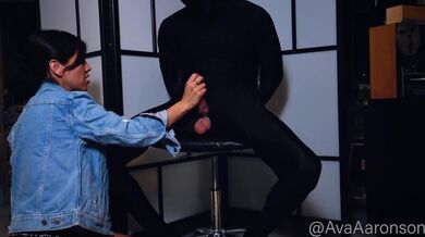 JEAN JACKET WHORE PULLS CUM OUT OF BWC - MASSIVE CUMSHOT AFTER DIRTY TALK EDGING HANDJOB DOMINATION