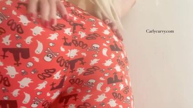 Cute Halloween pj pants tease!