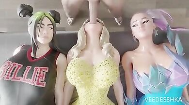 Fornite BILLIE, ARIANA, SABRINA -Blowjob